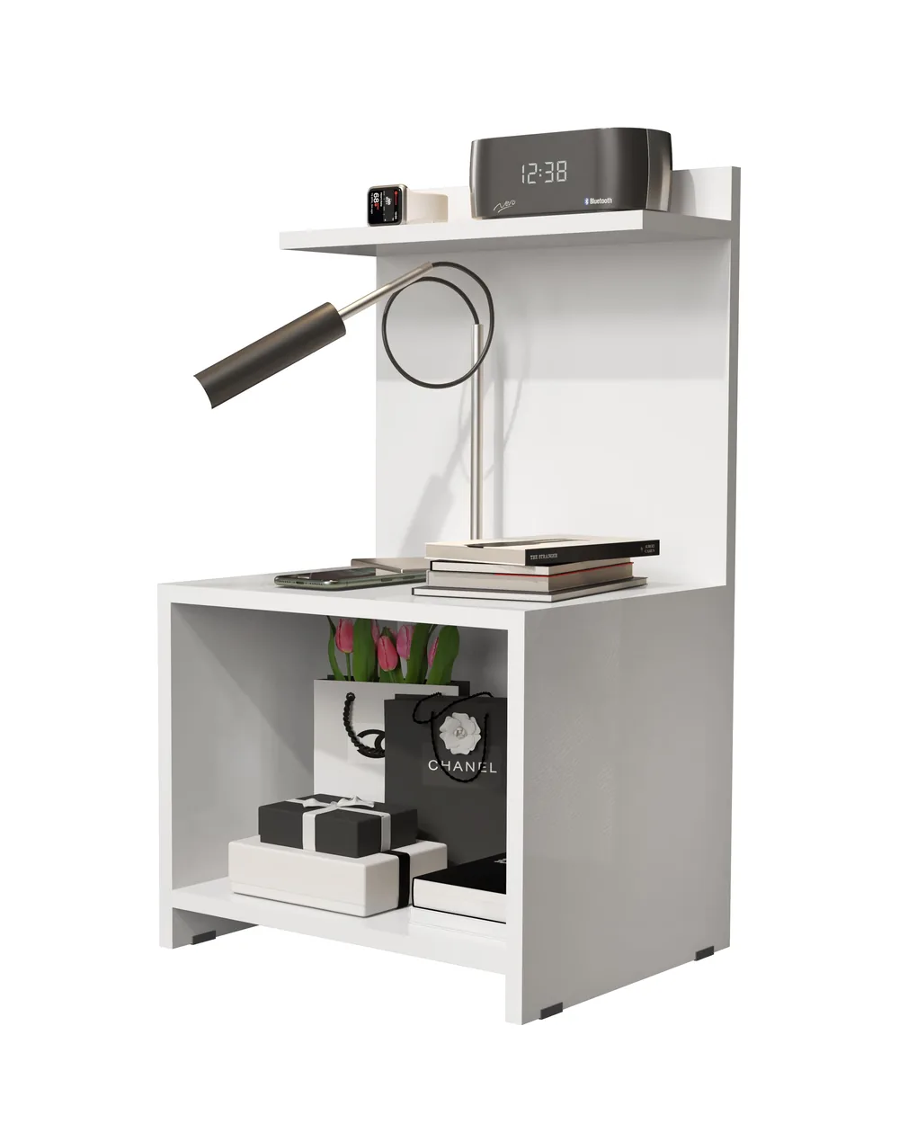 Mesa de cabeceira com prateleira MDM6003